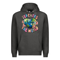 Charcoal Heather teachers change the world Premium Hoodie - JahusDesignShop