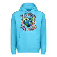 Ocean Blue teachers change the world Premium Hoodie - JahusDesignShop