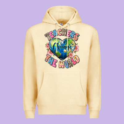 Teachers Change The World Premium Hoodie Designed By Jahusdesignshop