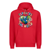 Red teachers change the world Premium Hoodie - JahusDesignShop