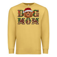 Antique Gold Christmas Toy Poodle Dog Mom Premium Sweatshirt - RanaPortraitStore