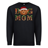 Black Christmas Toy Poodle Dog Mom Premium Sweatshirt - RanaPortraitStore