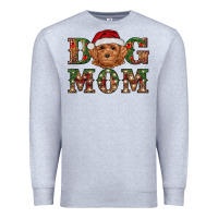 Heather Grey Christmas Toy Poodle Dog Mom Premium Sweatshirt - RanaPortraitStore
