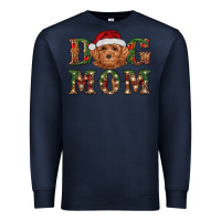 Navy Christmas Toy Poodle Dog Mom Premium Sweatshirt - RanaPortraitStore
