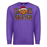Purple Christmas Toy Poodle Dog Mom Premium Sweatshirt - RanaPortraitStore