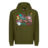Army Green best school counselor ever Premium Hoodie - AdoDesignShop