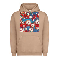 Pigment Burro baseball paisley and jean pattern, baseball seamless pattern Urban Hoodie - JahusDesignShop