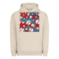 Pigment French Oak baseball paisley and jean pattern, baseball seamless pattern Urban Hoodie - JahusDesignShop
