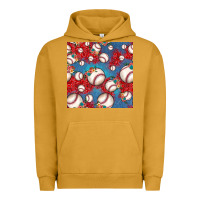 Pigment Peanut Butter baseball paisley and jean pattern, baseball seamless pattern Urban Hoodie - JahusDesignShop