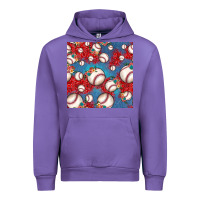 Tulip baseball paisley and jean pattern, baseball seamless pattern Urban Hoodie - JahusDesignShop