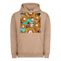 Pigment Burro baseball leopard turquoise sunflower seamless pattern Urban Hoodie - JahusDesignShop