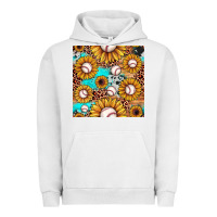 Baseball Leopard Turquoise Sunflower Seamless Pattern Urban Hoodie | Teevron