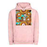 Pigment Salmon baseball leopard turquoise sunflower seamless pattern Urban Hoodie - JahusDesignShop