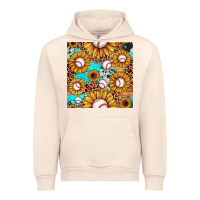 Sandshell baseball leopard turquoise sunflower seamless pattern Urban Hoodie - JahusDesignShop