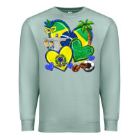 Seafoam brazil hearts Premium Sweatshirt - texasbilliewilder