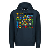 Navy autism awareness Premium Hoodie - JahusDesignShop