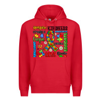 Red autism awareness Premium Hoodie - JahusDesignShop