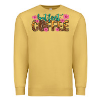 Antique Gold but first coffee Premium Sweatshirt - texasbilliewilder