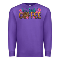 Purple but first coffee Premium Sweatshirt - texasbilliewilder