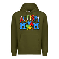 Army Green autism mom Premium Hoodie - JahusDesignShop