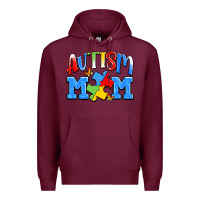 Burgundy autism mom Premium Hoodie - JahusDesignShop