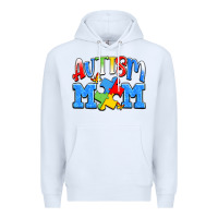 White autism mom Premium Hoodie - JahusDesignShop