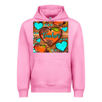 Fuchsia Pink teacher hearts Urban Hoodie - JahusDesignShop