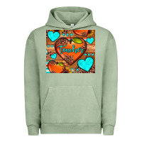 Pigment Oil Green teacher hearts Urban Hoodie - JahusDesignShop