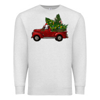 Christmas Farm Truck With Baby Sheep Premium Sweatshirt | Teevron