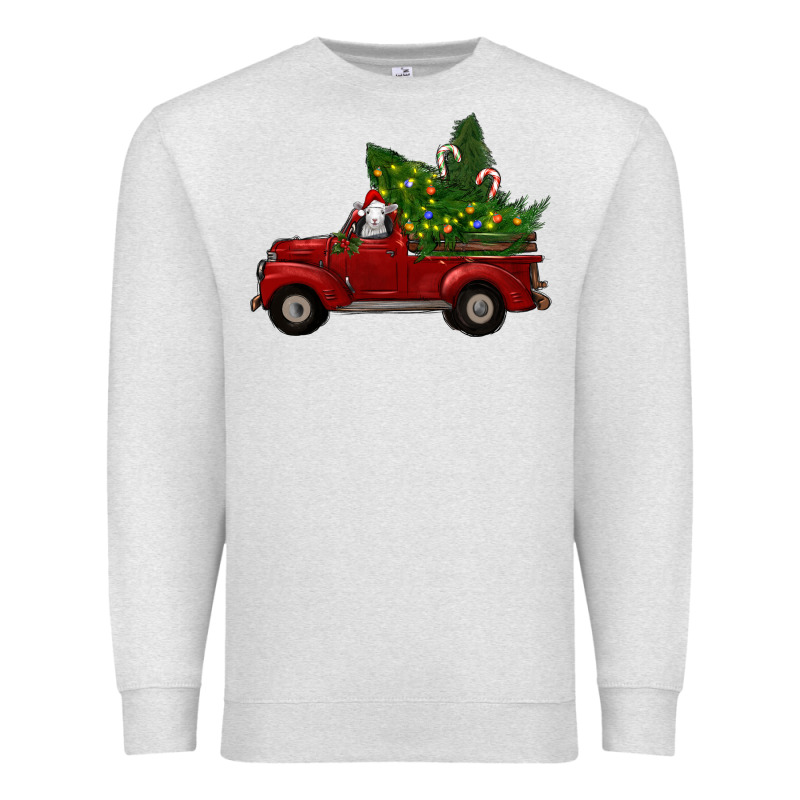 Christmas Farm Truck With Baby Sheep Premium Sweatshirt by RanaPortraitStore | Teevron