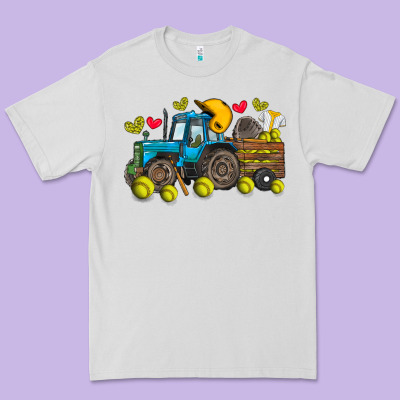 Softball Tractor Premium Tee Designed By Sublimationcraftshop