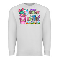 Dove Grey some bunny needs coffee with gnomes Premium Sweatshirt - Zillion Design Studio
