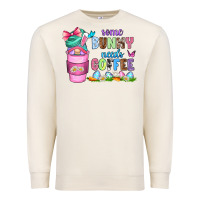 Sandshell some bunny needs coffee with gnomes Premium Sweatshirt - Zillion Design Studio