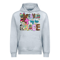 Heather Grey saved by his grace Urban Hoodie - AdoDesignShop