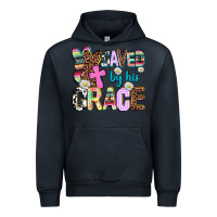 Navy saved by his grace Urban Hoodie - AdoDesignShop