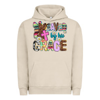 Pigment French Oak saved by his grace Urban Hoodie - AdoDesignShop