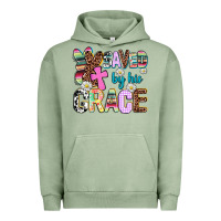 Pigment Oil Green saved by his grace Urban Hoodie - AdoDesignShop