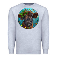 Heather Grey Calf Christmas Premium Sweatshirt - RanaPortraitStore