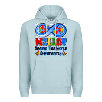 Blue Mist autism infinity seeing the world differently Premium Hoodie - JahusDesignShop