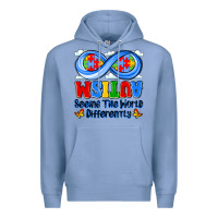 Colony Blue autism infinity seeing the world differently Premium Hoodie - JahusDesignShop