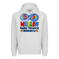Dove Grey autism infinity seeing the world differently Premium Hoodie - JahusDesignShop