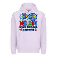Lilac autism infinity seeing the world differently Premium Hoodie - JahusDesignShop