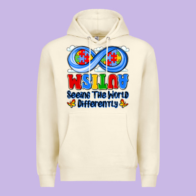 Autism Infinity Seeing The World Differently Premium Hoodie Designed By Jahusdesignshop