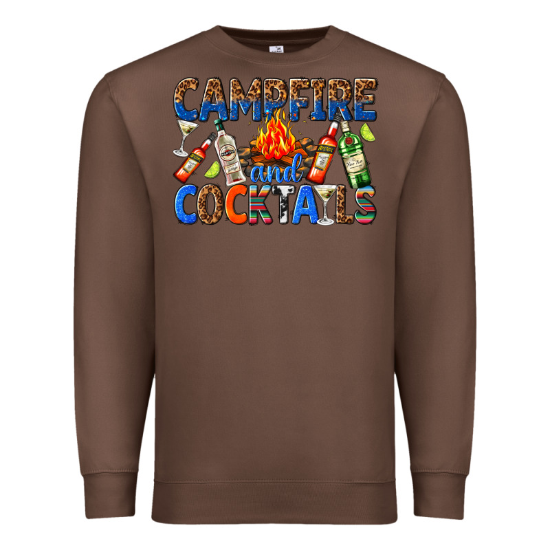 Campfire And Cocktails Premium Sweatshirt by texasbilliewilder | Teevron