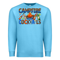 Ocean Blue campfire and cocktails Premium Sweatshirt - texasbilliewilder