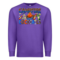 Purple campfire and cocktails Premium Sweatshirt - texasbilliewilder