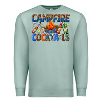 Seafoam campfire and cocktails Premium Sweatshirt - texasbilliewilder