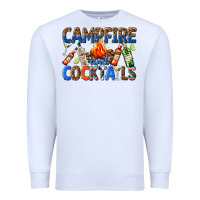 White campfire and cocktails Premium Sweatshirt - texasbilliewilder
