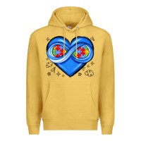 Antique Gold infinity heart autism awareness Premium Hoodie - JahusDesignShop