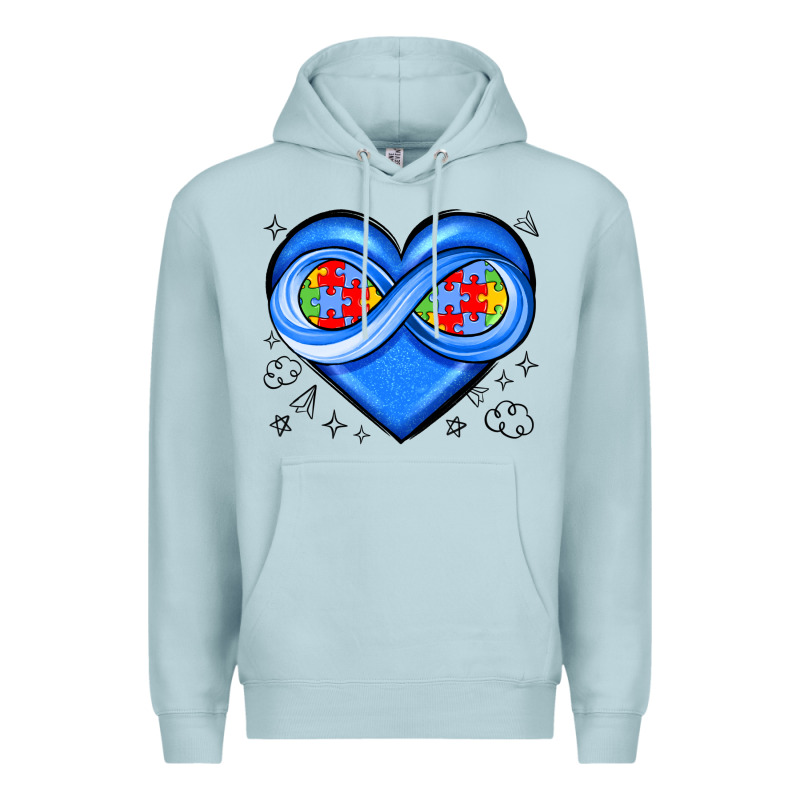 Infinity Heart Autism Awareness Premium Hoodie by JahusDesignShop | Teevron